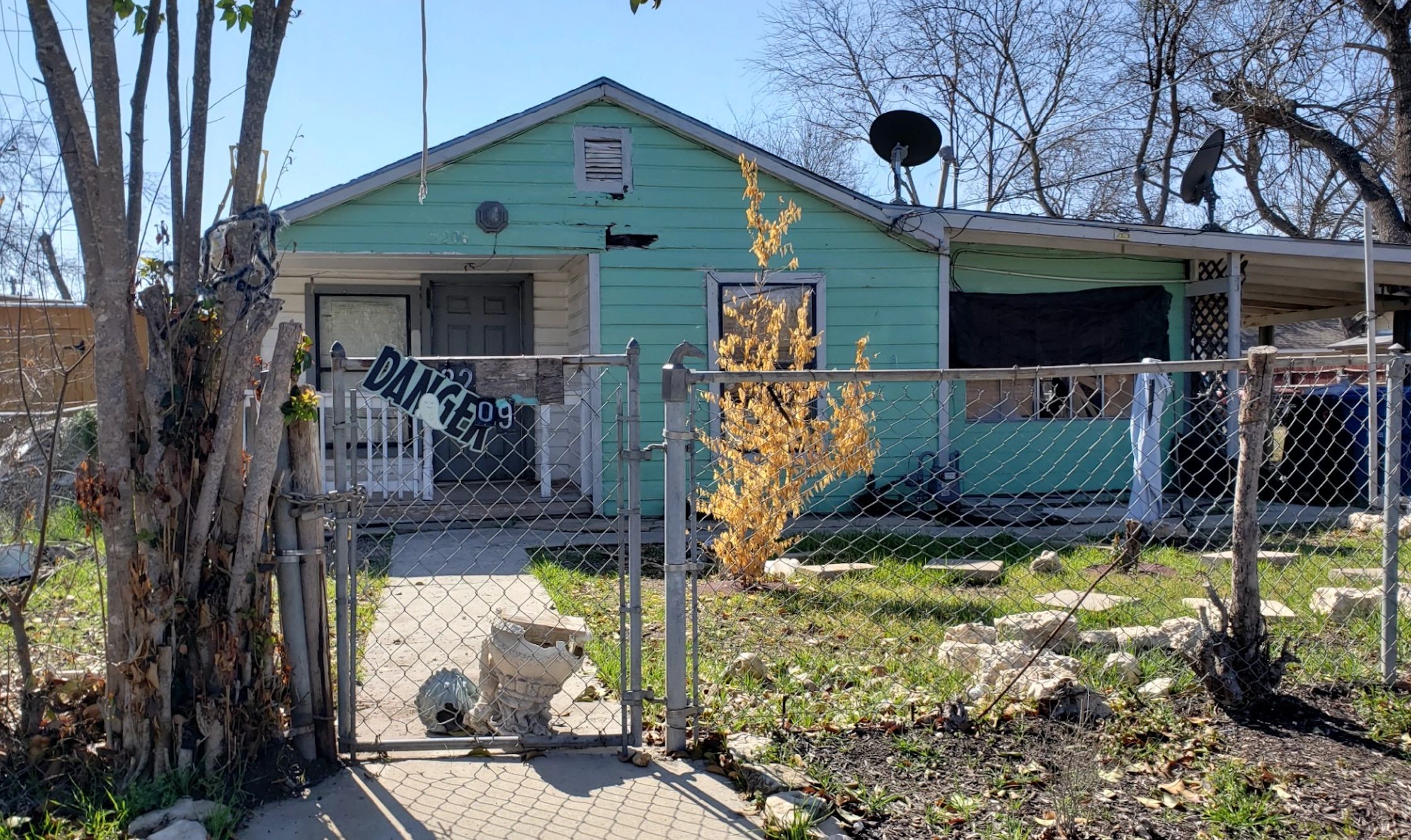 Worn residential property example